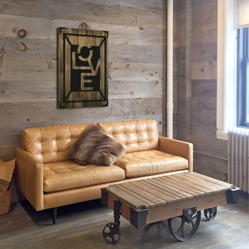 Wandbild Holz Love Romantische