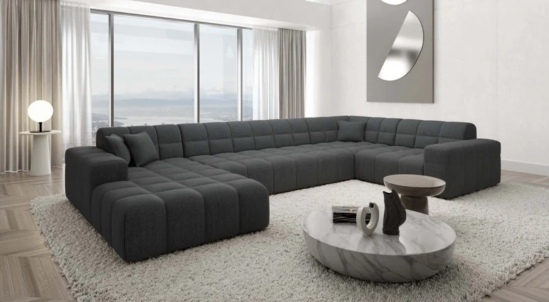 Stoff Wohnlandschaft Ibiza U-Form