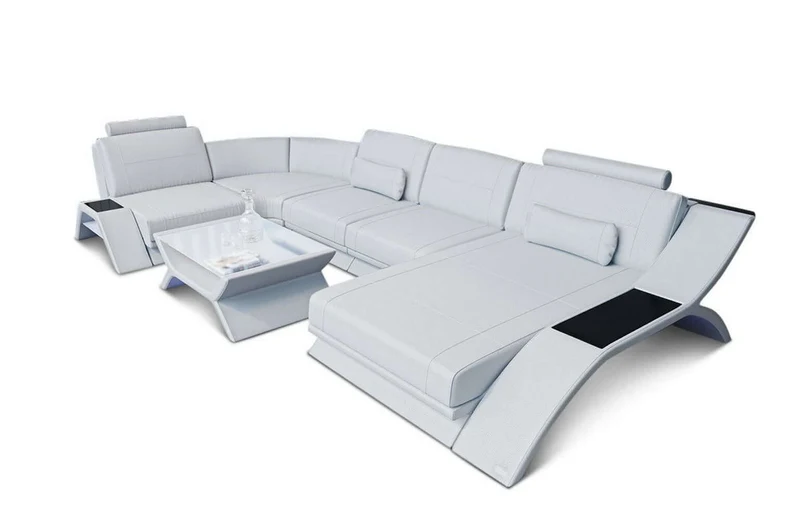 Designsofa Calabria U-Form aus Leder