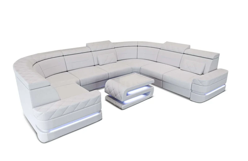 Leder Couch Positano U-Form
