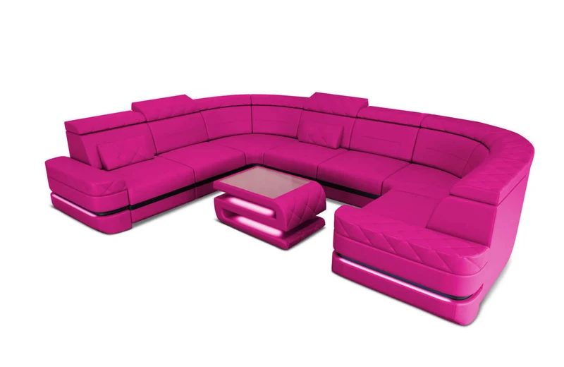 Leder Couch Positano U-Form