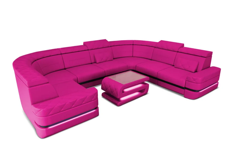 Leder Couch Positano U-Form
