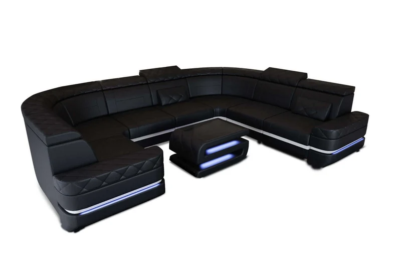 Leder Couch Positano U-Form