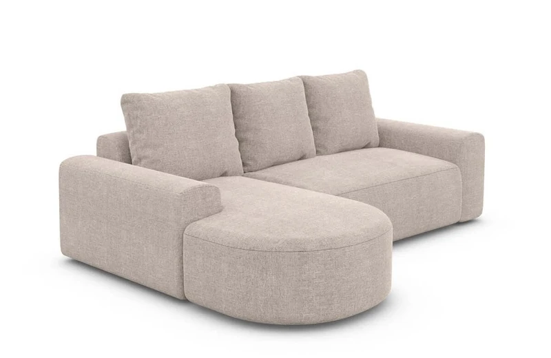 Couch Gomera L-Form in Stoff Kurz