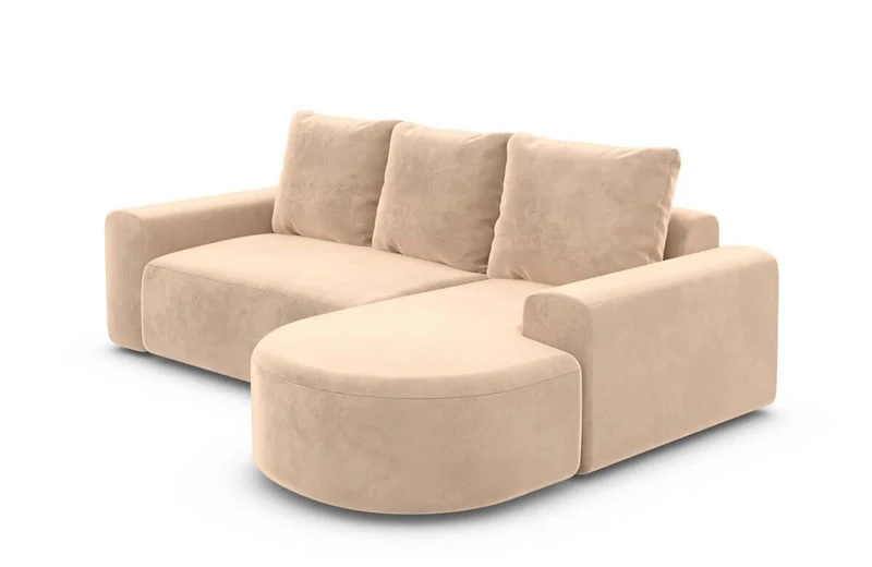 Couch Gomera L-Form in Stoff Kurz