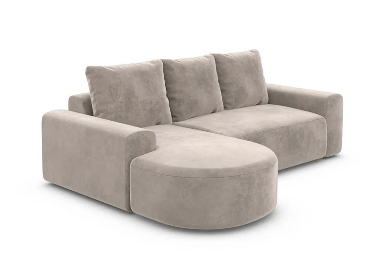 Couch Gomera L-Form in Stoff Kurz