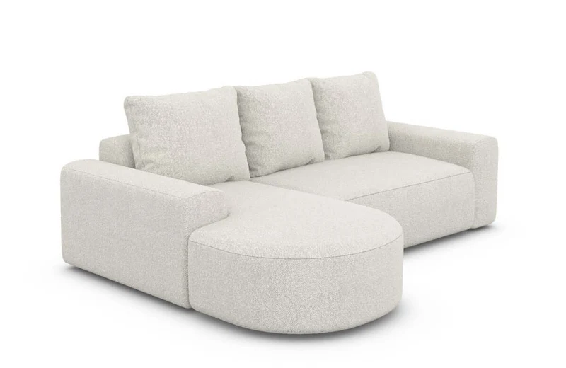 Couch Gomera L-Form in Stoff Kurz