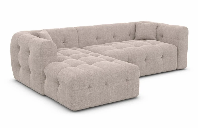 Couch Sevilla L-Form in Stoff