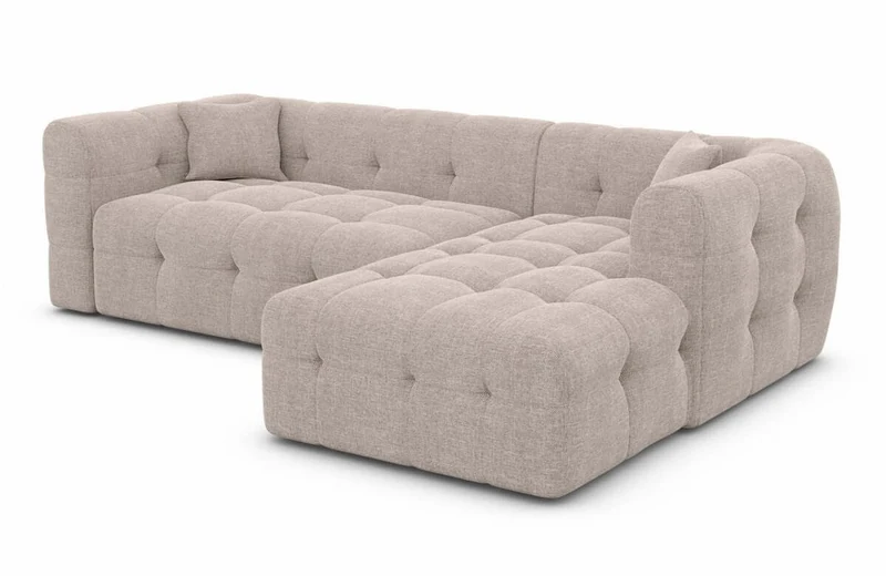Couch Sevilla L-Form in Stoff