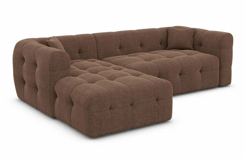Couch Sevilla L-Form in Stoff