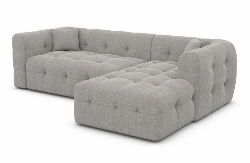 Couch Sevilla L-Form in Stoff