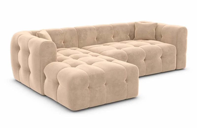 Couch Sevilla L-Form in Stoff