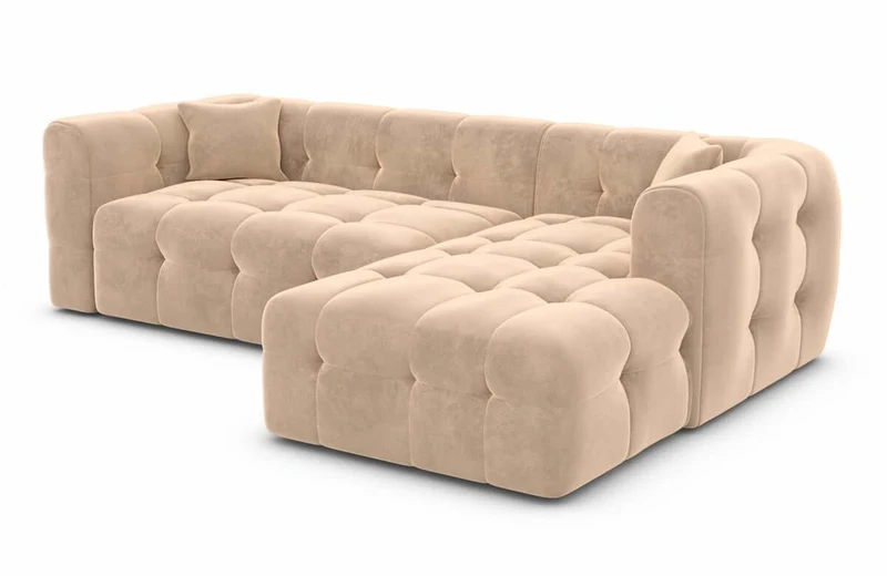 Couch Sevilla L-Form in Stoff