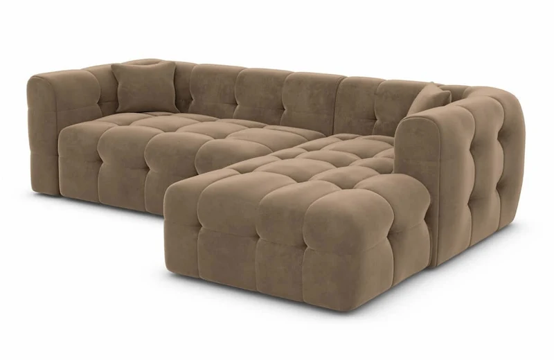Couch Sevilla L-Form in Stoff