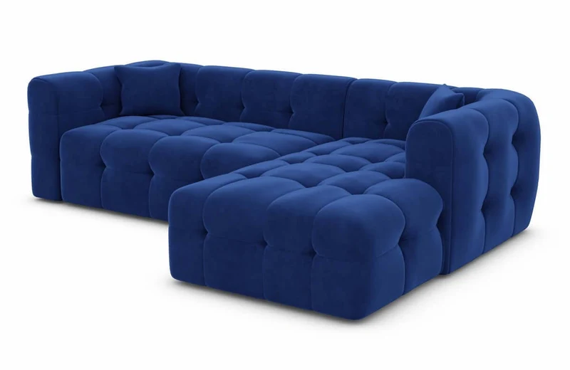 Couch Sevilla L-Form in Stoff