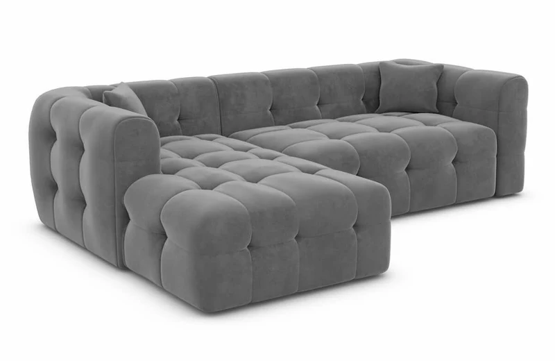 Couch Sevilla L-Form in Stoff