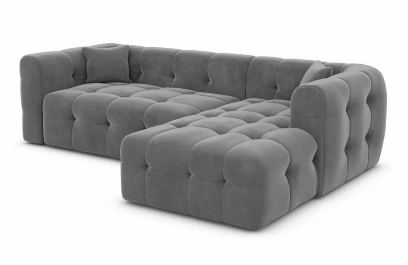 Couch Sevilla L-Form in Stoff
