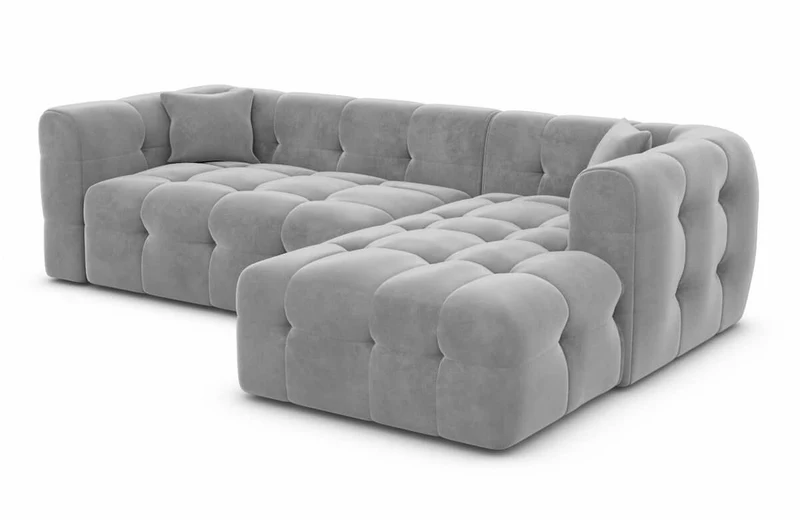Couch Sevilla L-Form in Stoff