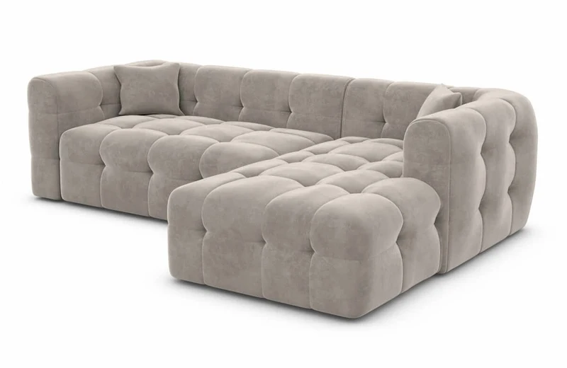 Couch Sevilla L-Form in Stoff