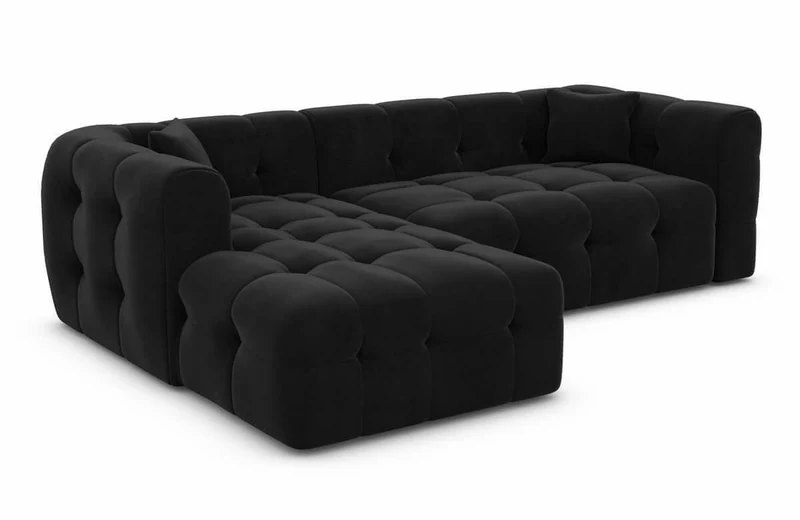 Couch Sevilla L-Form in Stoff