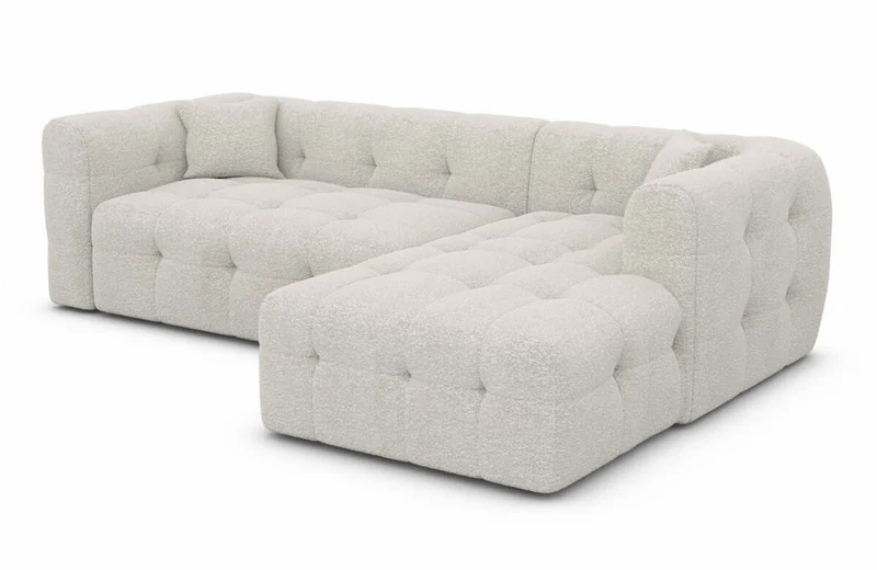 Couch Sevilla L-Form in Stoff