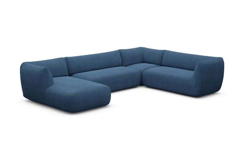 XXL Wohnlandschaft Madrid U-Form aus Stoff
