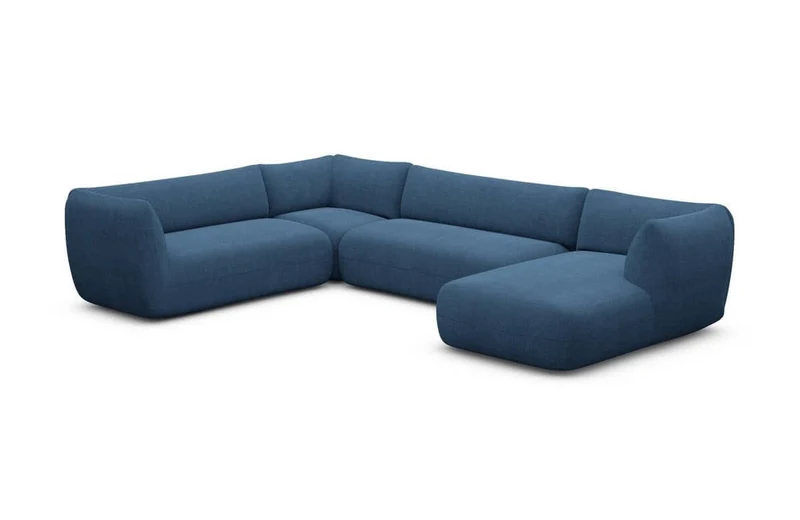 XXL Wohnlandschaft Madrid U-Form aus Stoff