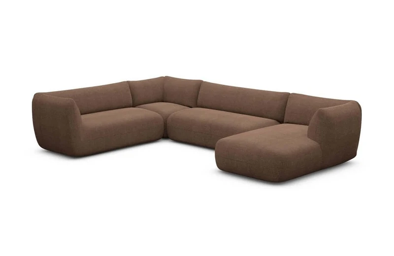 XXL Wohnlandschaft Madrid U-Form aus Stoff