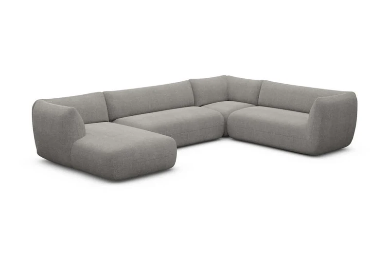 XXL Wohnlandschaft Madrid U-Form aus Stoff