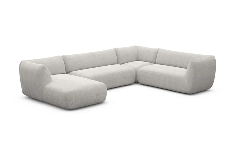 XXL Wohnlandschaft Madrid U-Form aus Stoff