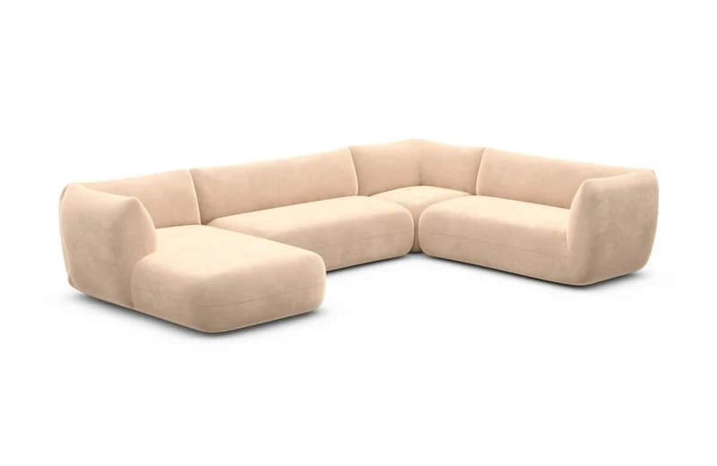 XXL Wohnlandschaft Madrid U-Form aus Stoff