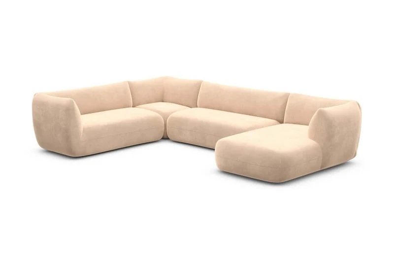 XXL Wohnlandschaft Madrid U-Form aus Stoff