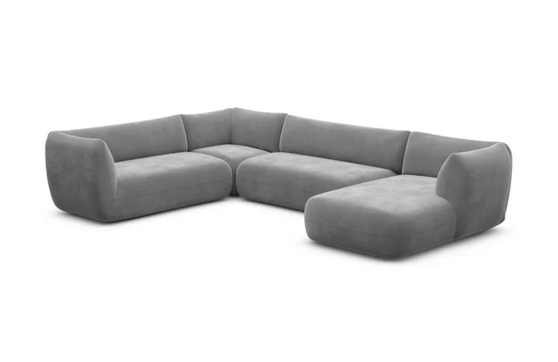 XXL Wohnlandschaft Madrid U-Form aus Stoff