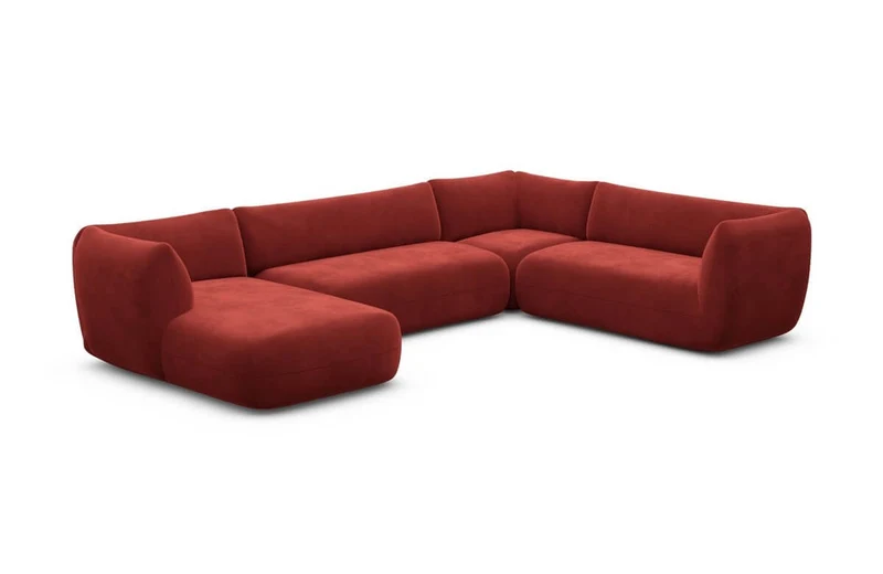 XXL Wohnlandschaft Madrid U-Form aus Stoff