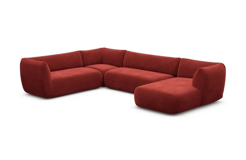 XXL Wohnlandschaft Madrid U-Form aus Stoff