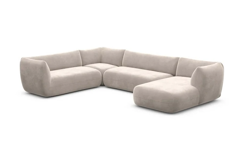 XXL Wohnlandschaft Madrid U-Form aus Stoff