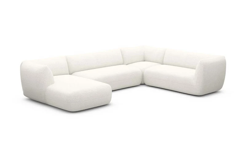 XXL Wohnlandschaft Madrid U-Form aus Stoff