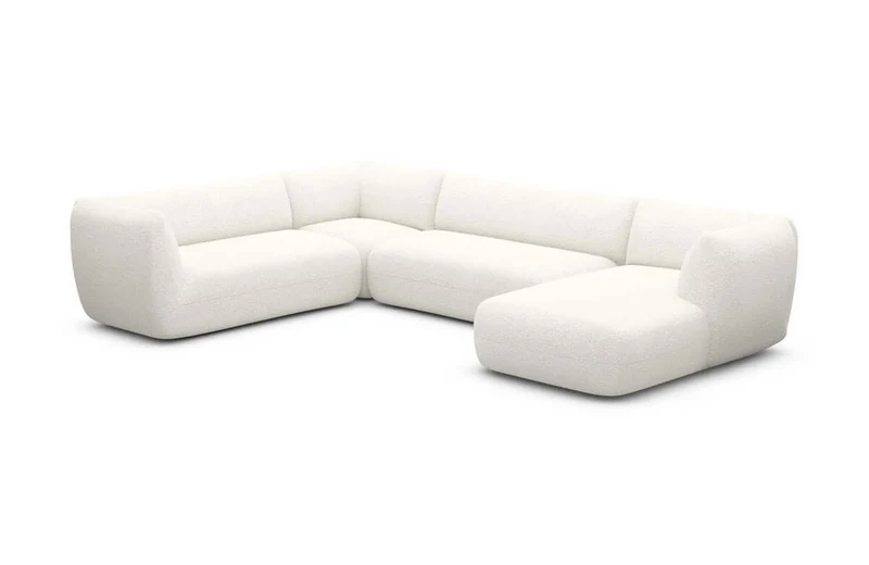 XXL Wohnlandschaft Madrid U-Form aus Stoff