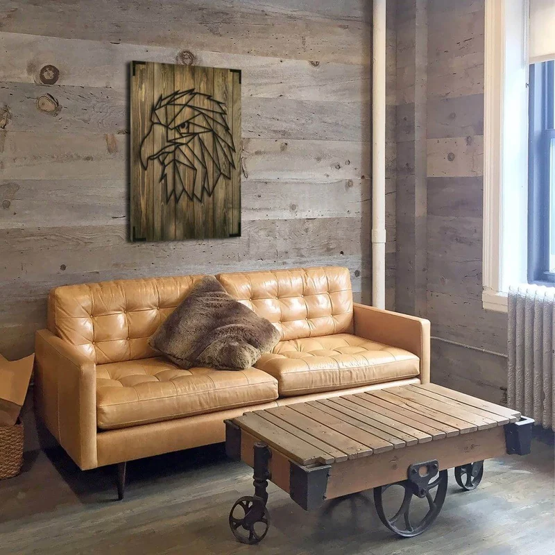 Wandbild Holz Adler