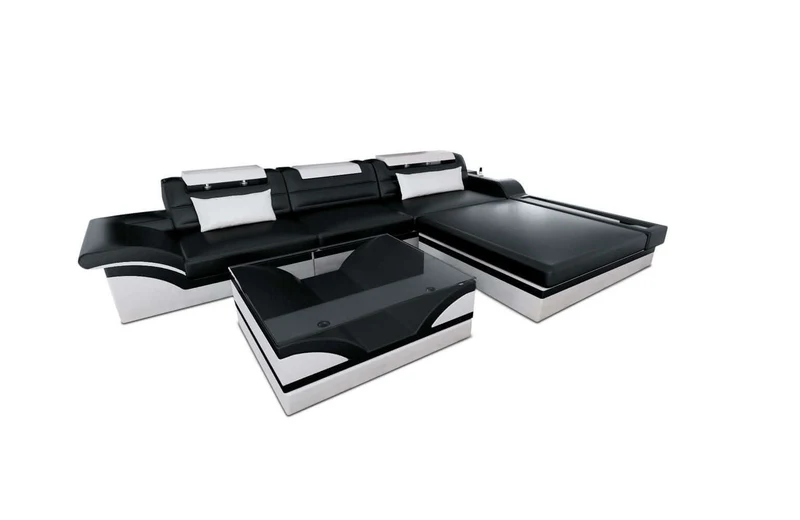 Mini Ecksofa Parma L-Form in Leder