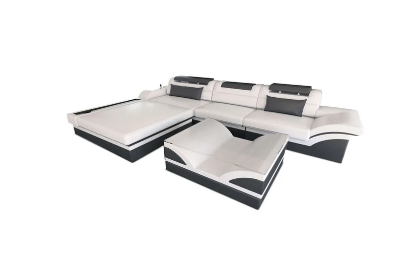 Mini Ecksofa Parma L-Form in Leder