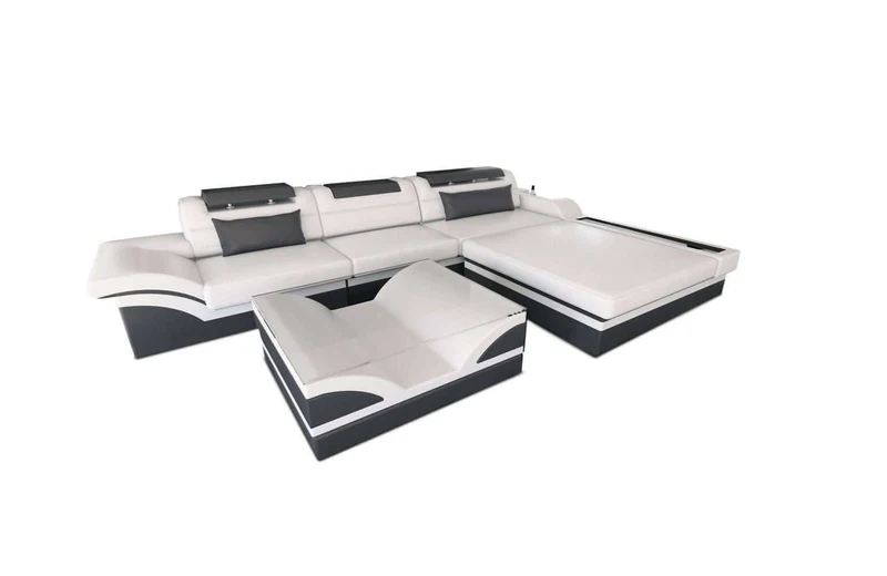 Mini Ecksofa Parma L-Form in Leder
