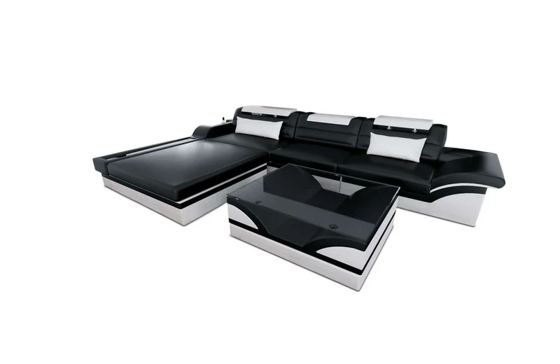 Mini Ecksofa Parma L-Form in Leder