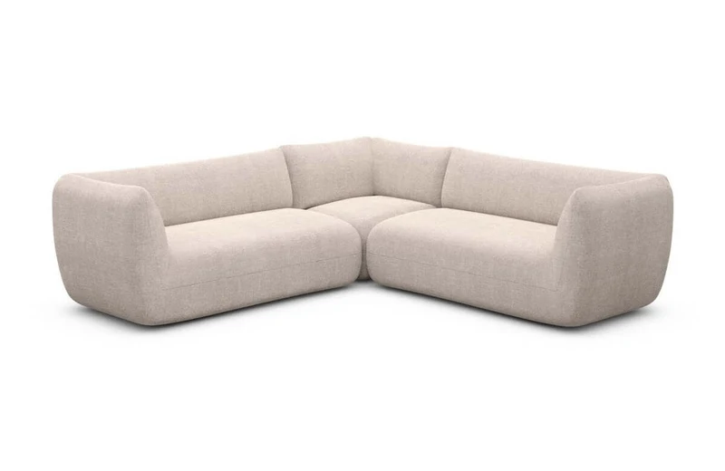 Couch Madrid L-Form in Stoff