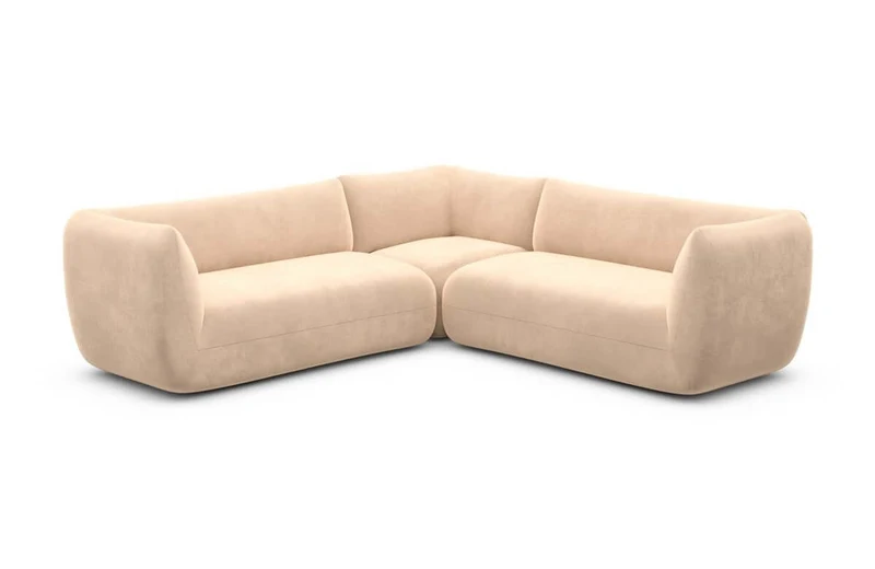 Couch Madrid L-Form in Stoff
