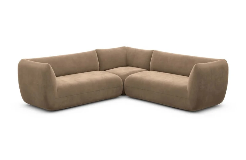 Couch Madrid L-Form in Stoff