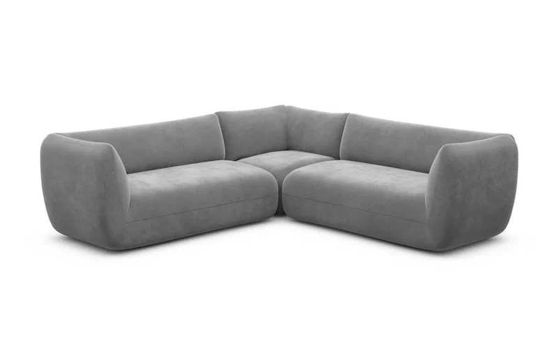 Couch Madrid L-Form in Stoff