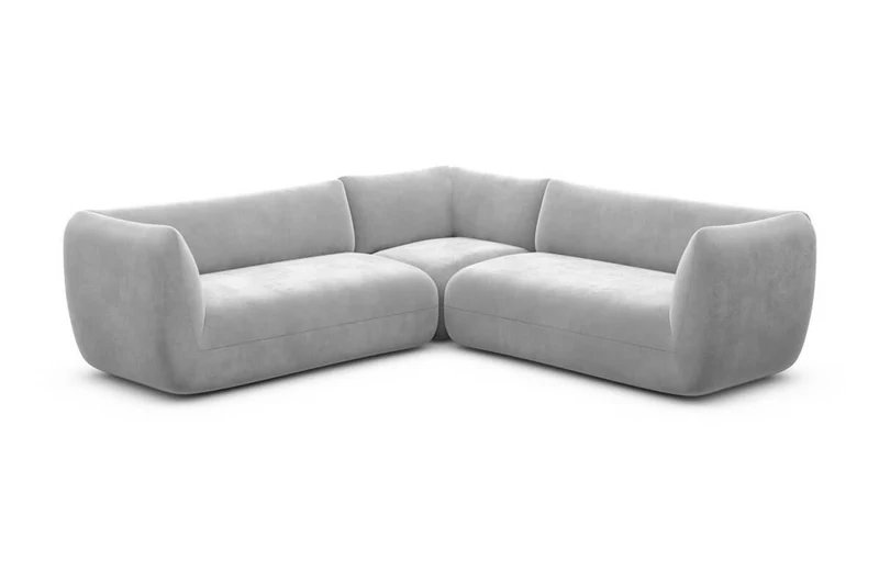 Couch Madrid L-Form in Stoff