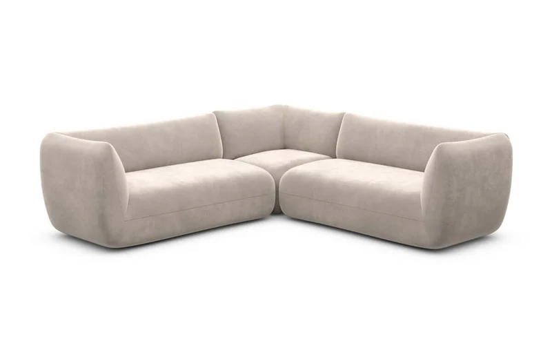 Couch Madrid L-Form in Stoff