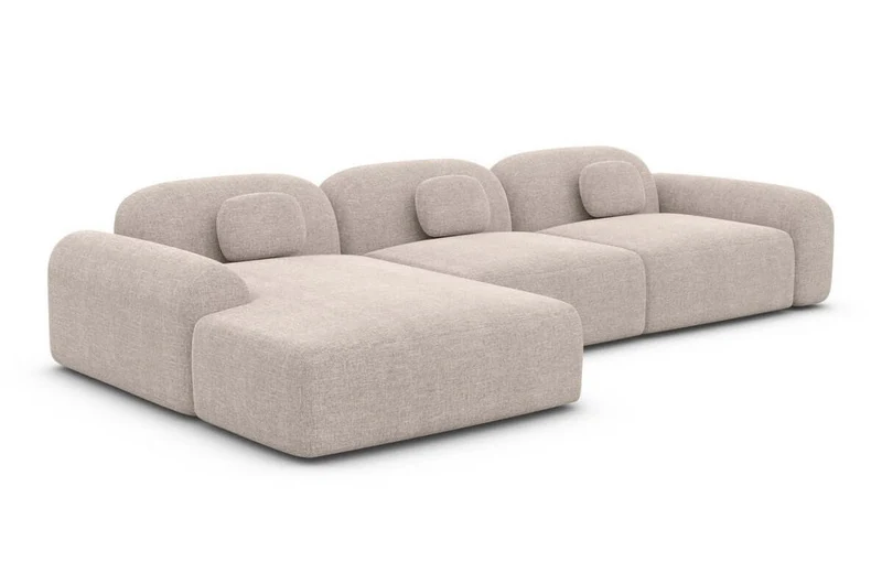 Ecksofa Barcelona L-Form aus Stoff Kurz